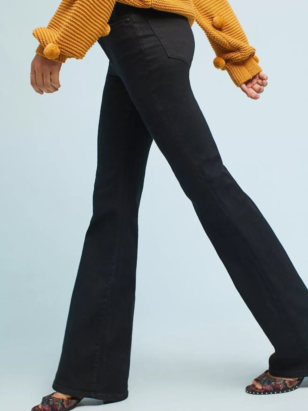 Pilcro Black High-Rise Flare Jeans - Picture 7 of 8